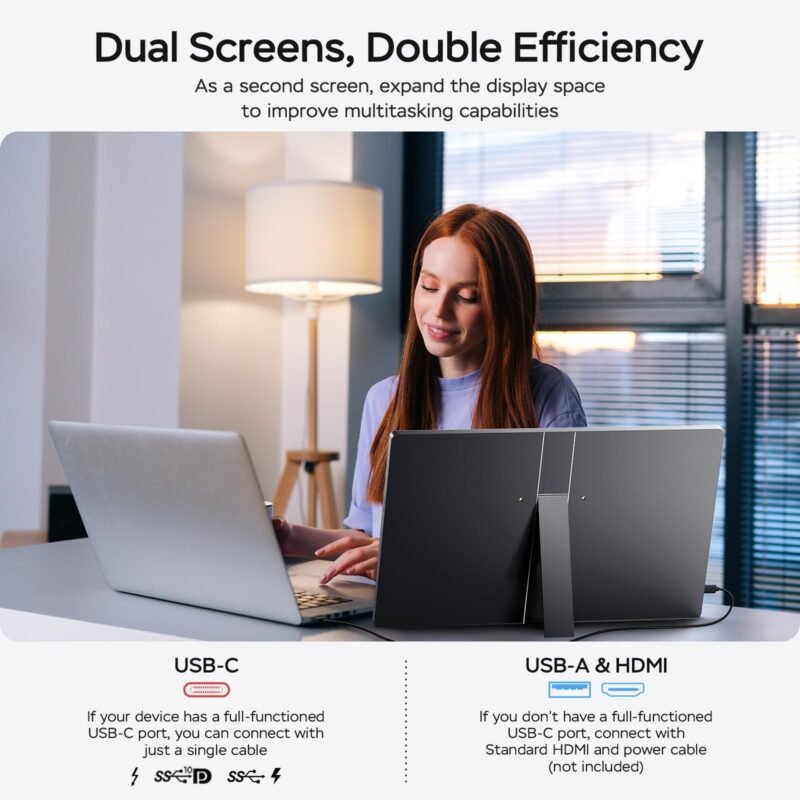 Version 1.0.0 15.6" FHD Portable Monitor – USB-C & HDMI