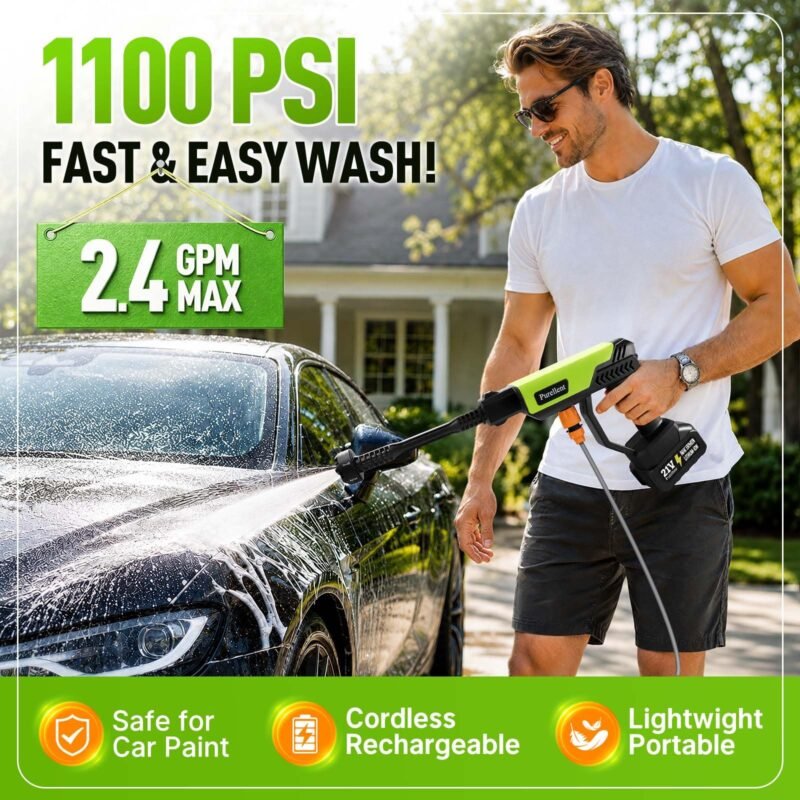 Wireless high-pressure cleaning machine and single-port charging base, portable bottle-type car washing machine