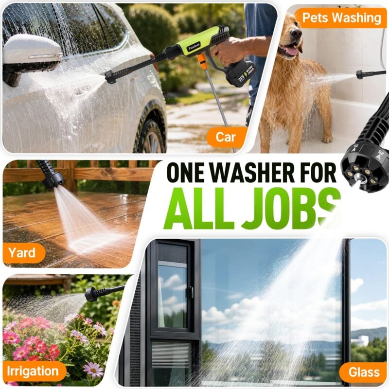 Wireless high-pressure cleaning machine and single-port charging base, portable bottle-type car washing machine