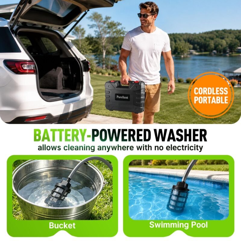 Wireless high-pressure cleaning machine and single-port charging base, portable bottle-type car washing machine
