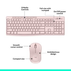 Full Size Wireless Keyboard and Mouse Combo