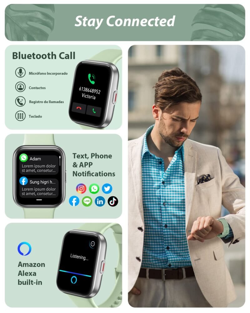 1.8" Bluetooth Smart Watch – IP68