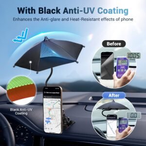 Phone Umbrella for Sun,Magnetic Cellphone SunShade Shield Umbrella,Universal Phone Sun Blocker Cover Visor for Beach Pool Accessories Travel Vacation Essentials Outdoor Video Photo Watching Anti-Glare