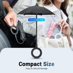 Phone Umbrella for Sun,Magnetic Cellphone SunShade Shield Umbrella,Universal Phone Sun Blocker Cover Visor for Beach Pool Accessories Travel Vacation Essentials Outdoor Video Photo Watching Anti-Glare