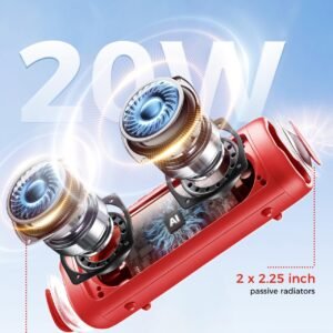 Red-02 20W Bluetooth Speaker – IPX5, 24H Playtime