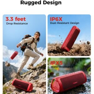 Red-04 20W Bluetooth Speaker – IPX5, 24H Playtime