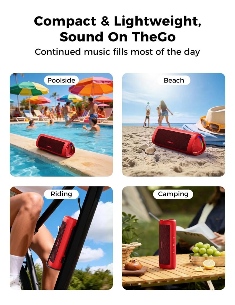 Red-07 20W Bluetooth Speaker – IPX5, 24H Playtime
