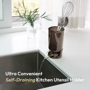 Version 1.0.0 carrotez Self-Draining Utensil Drying Holder - Beige