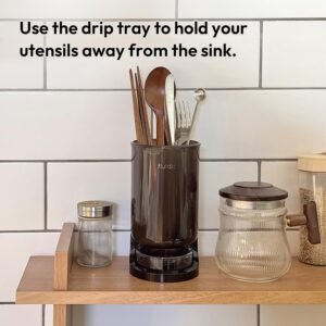 Version 1.0.0 carrotez Self-Draining Utensil Drying Holder - Beige