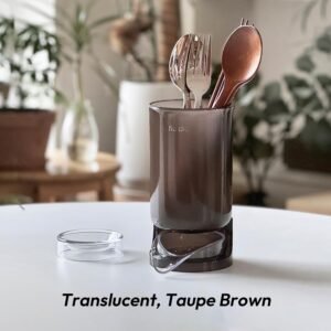 Version 1.0.0 carrotez Self-Draining Utensil Drying Holder - Beige