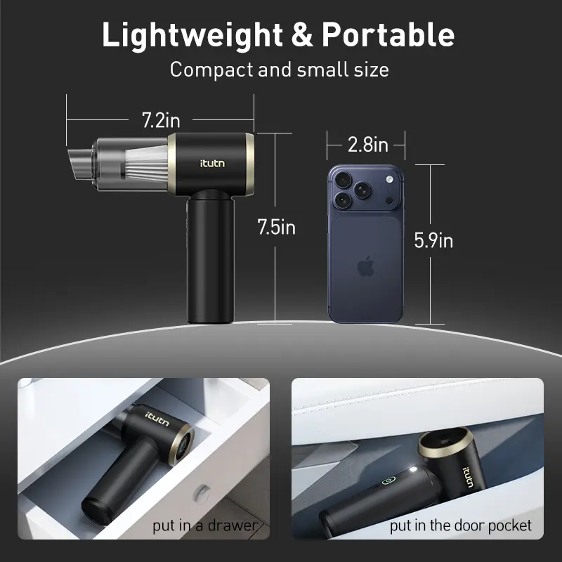 ItuItutn Y8plus 5in1 Handheld Wireless Car Vacuum Cleaner