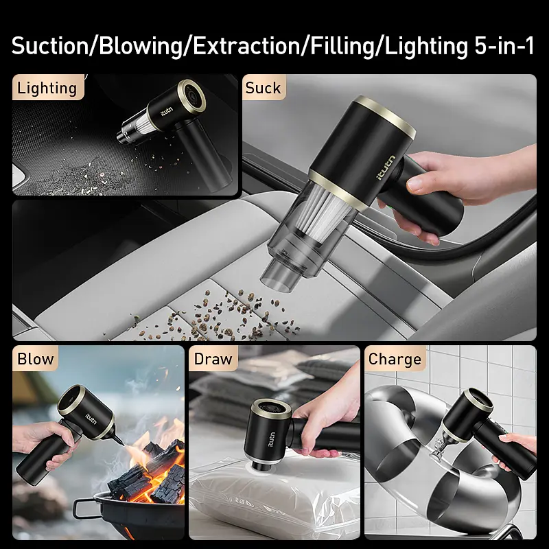 ItuItutn Y8plus 5in1 Handheld Wireless Car Vacuum Cleaner