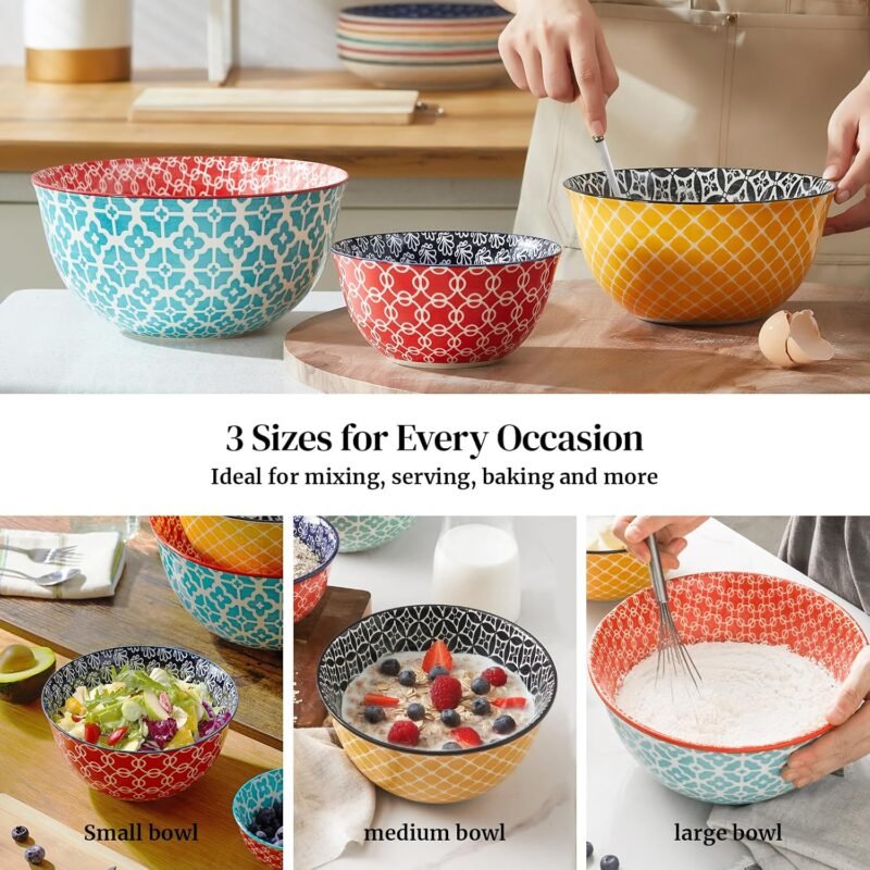 Limited-time discount (-35%) A set of three ceramic mixing bowls