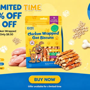 Limited-time discount |35%OFF Now  Gazien dog snacks, chicken wrapped oat cookie sticks